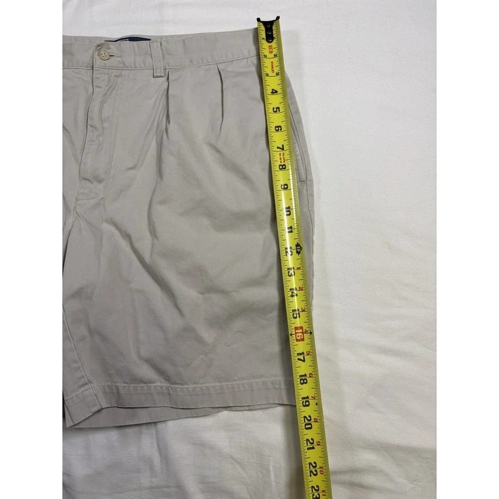 Vintage Polo Ralph Lauren Tyler Short Pleated Chino Shorts Khaki Mens Size 36